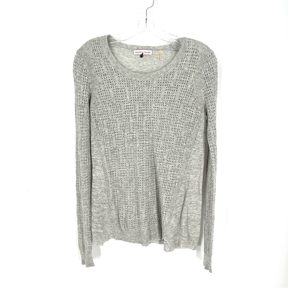 Rebecca Taylor Heather Gray Pullover Sweater Size XS